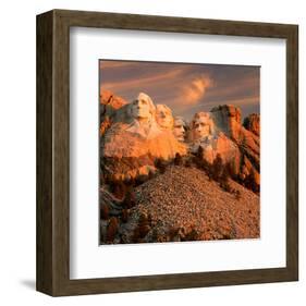 Sunset Over Mount Rushmore-null-Framed Art Print