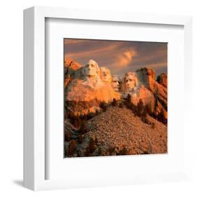 Sunset Over Mount Rushmore-null-Framed Art Print