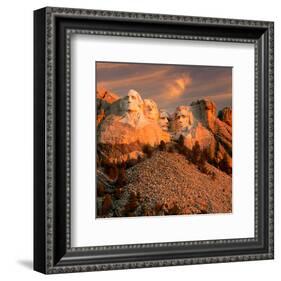 Sunset Over Mount Rushmore-null-Framed Art Print