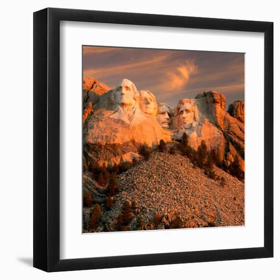 Sunset Over Mount Rushmore-null-Framed Art Print