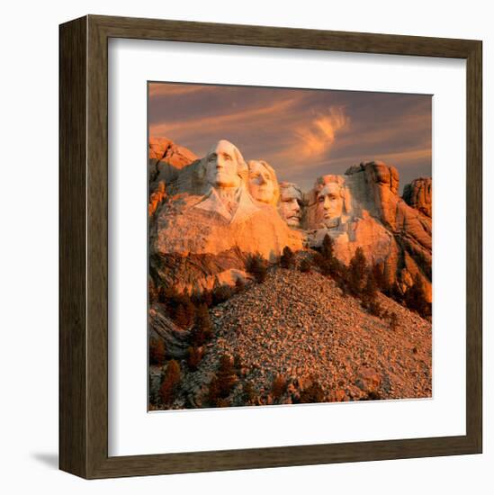 Sunset Over Mount Rushmore-null-Framed Art Print