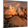 Sunset Over Mount Rushmore-null-Mounted Art Print