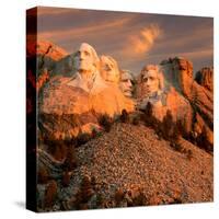 Sunset Over Mount Rushmore-null-Stretched Canvas