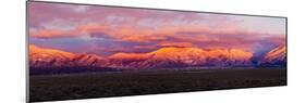 Sunset over Mountain Range, Sangre De Cristo Mountains, Taos, Taos County, New Mexico, Usa-null-Mounted Photographic Print