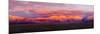 Sunset over Mountain Range, Sangre De Cristo Mountains, Taos, Taos County, New Mexico, Usa-null-Mounted Photographic Print