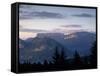 Sunset over Mountains Above Lake Annecy, Lake Annecy, Rhone Alpes, France, Europe-Stuart Black-Framed Stretched Canvas