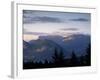 Sunset over Mountains Above Lake Annecy, Lake Annecy, Rhone Alpes, France, Europe-Stuart Black-Framed Photographic Print