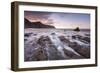 Sunset over Mouthmill Beach on the North Devon coast, Devon, England, United Kingdom, Europe-Adam Burton-Framed Photographic Print