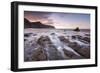 Sunset over Mouthmill Beach on the North Devon coast, Devon, England, United Kingdom, Europe-Adam Burton-Framed Photographic Print