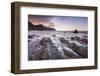 Sunset over Mouthmill Beach on the North Devon coast, Devon, England, United Kingdom, Europe-Adam Burton-Framed Photographic Print