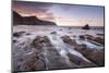 Sunset over Mouthmill Beach on the North Devon coast, Devon, England, United Kingdom, Europe-Adam Burton-Mounted Photographic Print