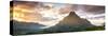 Sunset over Mt Rotui, Moorea, French Polynesia-Matteo Colombo-Stretched Canvas