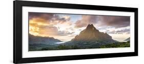 Sunset over Mt Rotui, Moorea, French Polynesia-Matteo Colombo-Framed Photographic Print