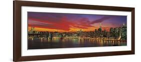 Sunset over New York (detail)-Richard Berenholtz-Framed Art Print