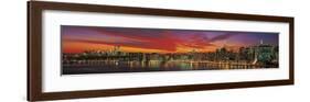 Sunset over New York-Richard Berenholtz-Framed Art Print