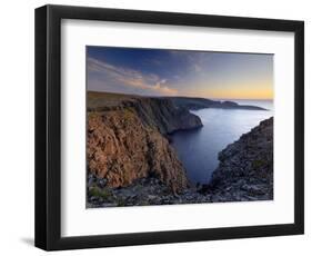 Sunset Over Nordkapp, North Cape, Mageroya Mahkaravju Island, Norway-Gary Cook-Framed Photographic Print