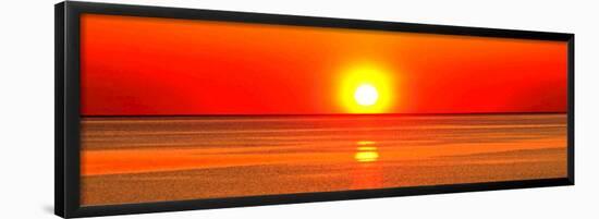Sunset Over Ocean-null-Framed Poster