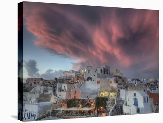 Sunset over Oia, Santorini, Greece-Darrell Gulin-Stretched Canvas