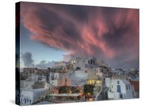 Sunset over Oia, Santorini, Greece-Darrell Gulin-Stretched Canvas