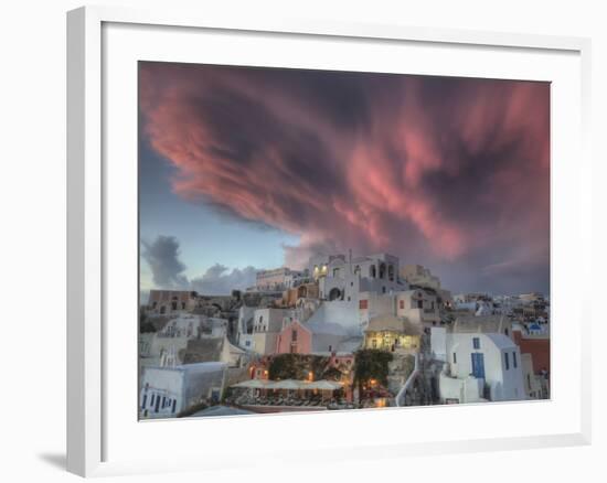 Sunset over Oia, Santorini, Greece-Darrell Gulin-Framed Photographic Print