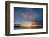 Sunset over Pacific Ocean, Santiago Island, Galapagos Islands, Ecuador.-Adam Jones-Framed Photographic Print