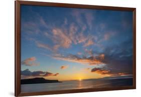 Sunset over Pacific Ocean, Santiago Island, Galapagos Islands, Ecuador.-Adam Jones-Framed Photographic Print