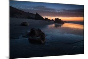 Sunset over Pedra Furada Rock Formation in Jericoacoara, Brazil-Alex Saberi-Mounted Photographic Print