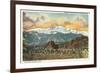 Sunset over Pike's Peak, Colorado-null-Framed Premium Giclee Print