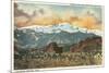 Sunset over Pike's Peak, Colorado-null-Mounted Premium Giclee Print