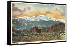 Sunset over Pike's Peak, Colorado-null-Framed Stretched Canvas