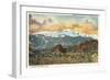 Sunset over Pike's Peak, Colorado-null-Framed Art Print