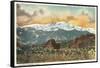 Sunset over Pike's Peak, Colorado-null-Framed Stretched Canvas