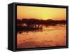 Sunset over Pond in Lake Woodruff National Wildlife Refuge-James Randklev-Framed Stretched Canvas