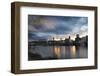 Sunset over Portland Willamette River-jpldesigns-Framed Photographic Print