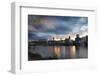 Sunset over Portland Willamette River-jpldesigns-Framed Photographic Print