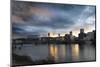 Sunset over Portland Willamette River-jpldesigns-Mounted Photographic Print