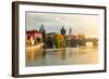 Sunset over Prague & Vlatava-null-Framed Art Print