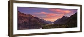 Sunset over Prince of Wales Hotel in Waterton Lakes National Park, Alberta, Canada-Panoramic Images-Framed Photographic Print