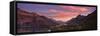 Sunset over Prince of Wales Hotel in Waterton Lakes National Park, Alberta, Canada-Panoramic Images-Framed Stretched Canvas