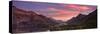 Sunset over Prince of Wales Hotel in Waterton Lakes National Park, Alberta, Canada-Panoramic Images-Stretched Canvas