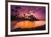 Sunset over Pu'Uhonua O Honaunau National Historic Park, Kona Coast, Hawaii-Russ Bishop-Framed Photographic Print