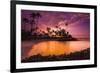 Sunset over Pu'Uhonua O Honaunau National Historic Park, Kona Coast, Hawaii-Russ Bishop-Framed Photographic Print