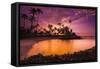 Sunset over Pu'Uhonua O Honaunau National Historic Park, Kona Coast, Hawaii-Russ Bishop-Framed Stretched Canvas