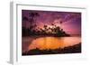 Sunset over Pu'Uhonua O Honaunau National Historic Park, Kona Coast, Hawaii-Russ Bishop-Framed Photographic Print