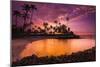 Sunset over Pu'Uhonua O Honaunau National Historic Park, Kona Coast, Hawaii-Russ Bishop-Mounted Photographic Print