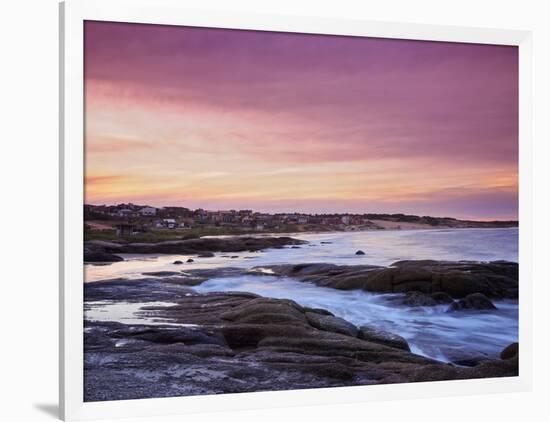 Sunset over Punta del Diablo, Rocha Department, Uruguay, South America-Karol Kozlowski-Framed Photographic Print