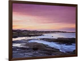 Sunset over Punta del Diablo, Rocha Department, Uruguay, South America-Karol Kozlowski-Framed Photographic Print