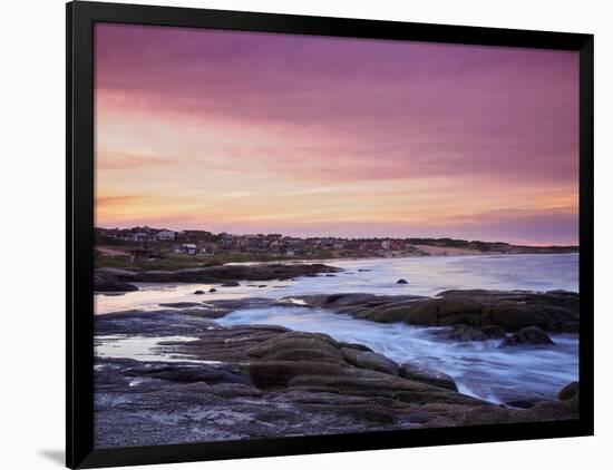 Sunset over Punta del Diablo, Rocha Department, Uruguay, South America-Karol Kozlowski-Framed Photographic Print