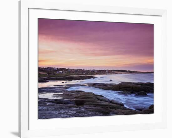 Sunset over Punta del Diablo, Rocha Department, Uruguay, South America-Karol Kozlowski-Framed Photographic Print