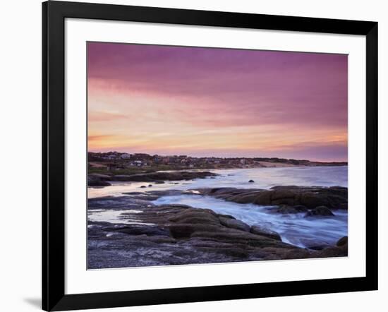 Sunset over Punta del Diablo, Rocha Department, Uruguay, South America-Karol Kozlowski-Framed Photographic Print